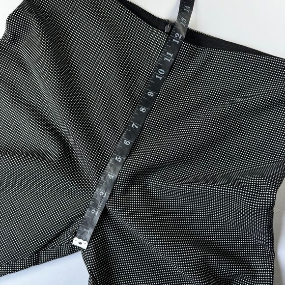 Equestrian Pants Women Large Black White Micro Dot Stretch Pull On Tapered Ankle - Picture 11 of 13